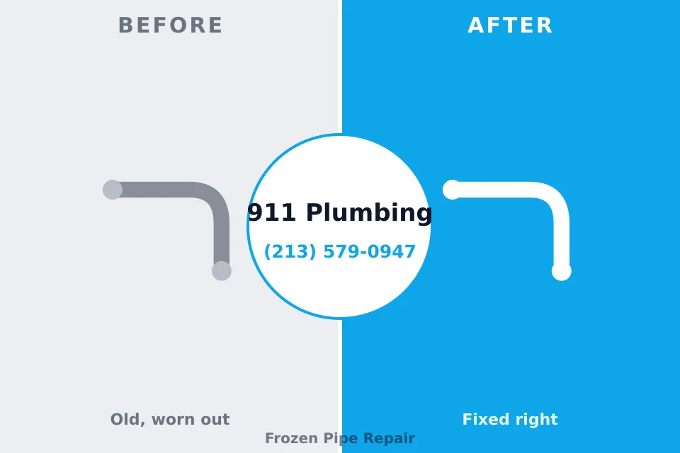 Before and after: plumbing company Cresskill, NJ